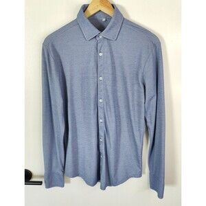 State & Liberty Shirt Medium Blue Long Sleeve Button Up Mens Casual Preppy